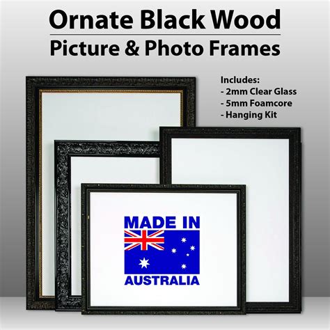Black Timber Photo Frames