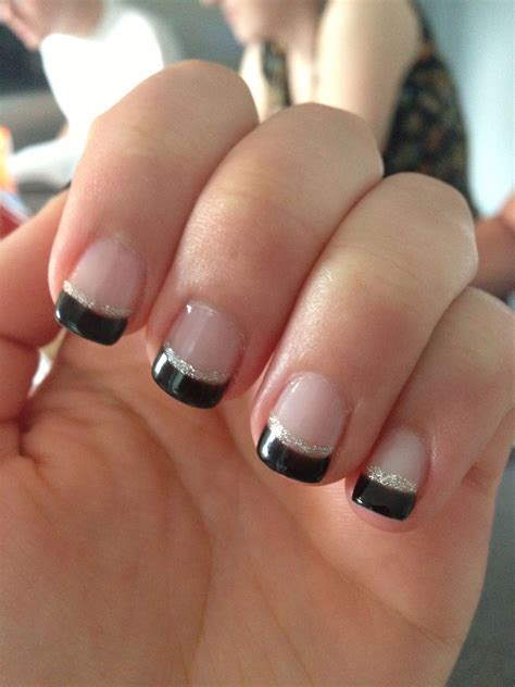 Black Tip Gel Nails