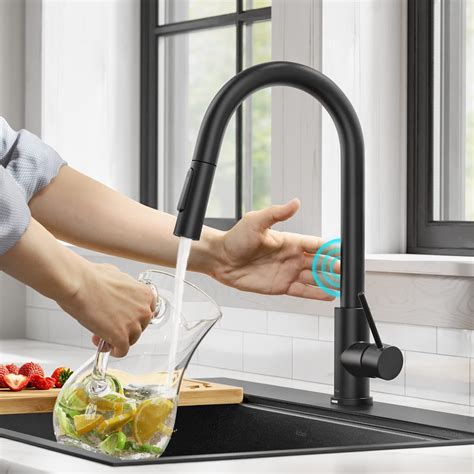 Black Touch Activated Kitchen Faucet