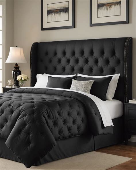 black tufted headboard