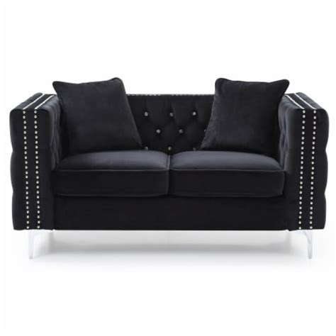 black tufted throw pillows