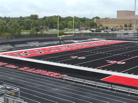 black turf football field