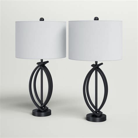 Black Twisted Base Table Lamp