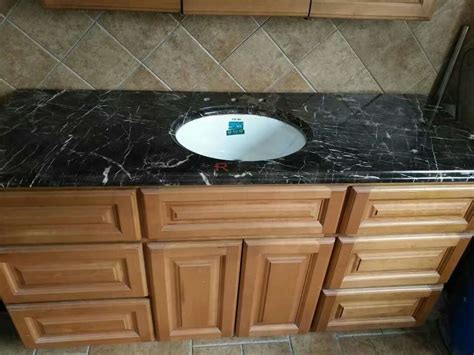 Black Vanity With Marble Top