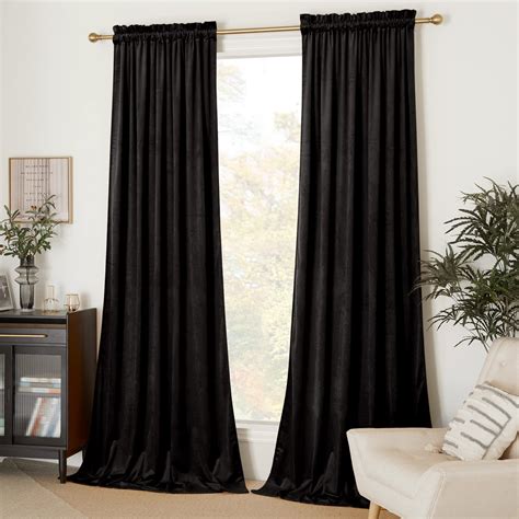 black velvet curtains in bedroom