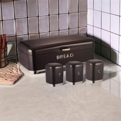 Black Vintage Bread Bin