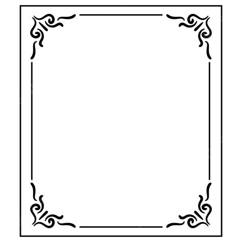 Black White Border A4 Size Paper