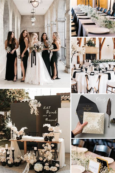 Black White Design Wedding