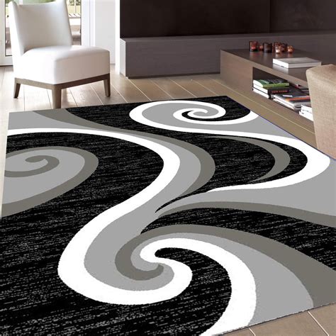black white gray carpet