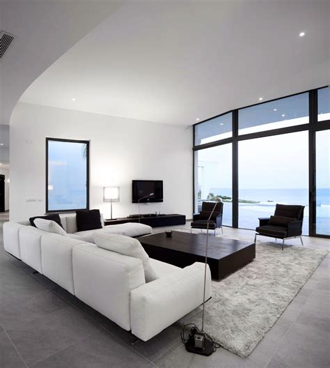Black and white living room interior design online information