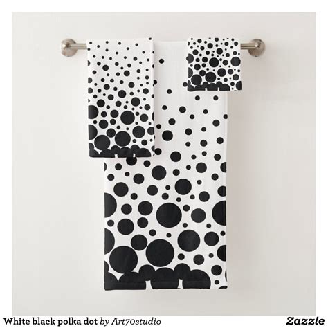 black white polka dot bath rug