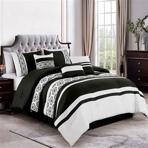 Black White Queen Comforter Set