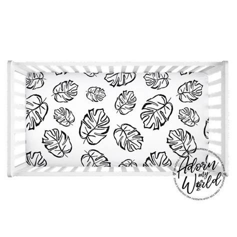 Black White Tree Crib Sheet