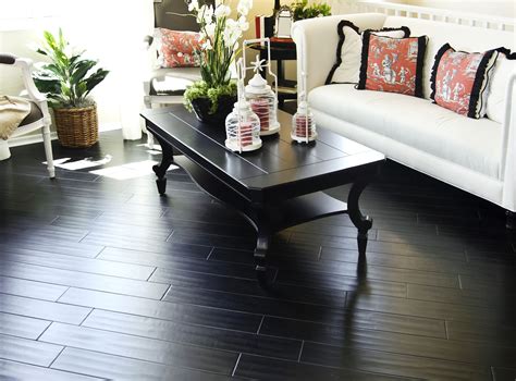black wood flooring decorating ideas