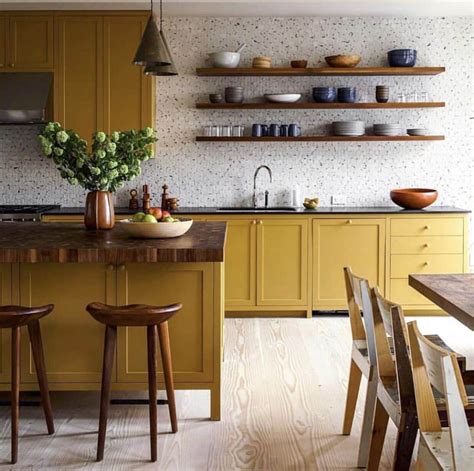 Beautiful black and yellow kitchen design Modern kitchen interiors