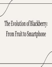 Blackberry Fruit Evolution