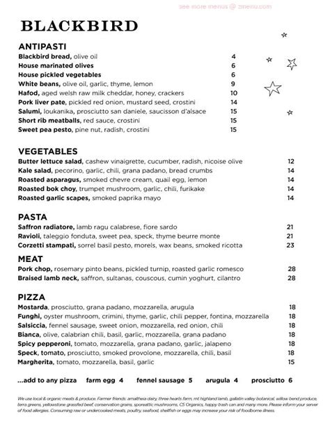 blackbird kitchen bozeman menu