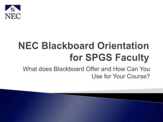 Blackboard Nec