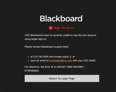 blackboard student log in usc