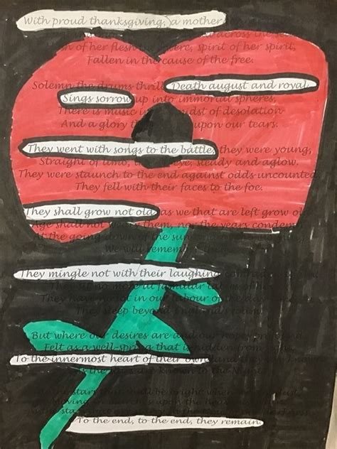 blackout poetry remembrance day