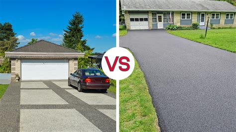 blacktop vs cement driveway