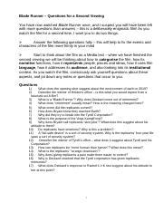 Blade Runner Questions And Answers