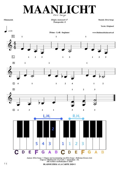 bladmuziek piano nederlandse liedjes