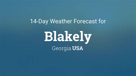 Blakely Georgia Weather