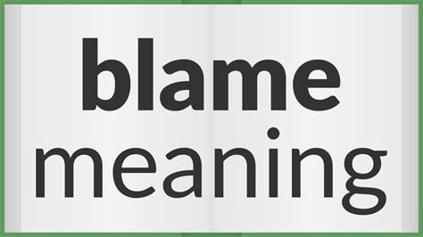 blame meaning in mandarin
