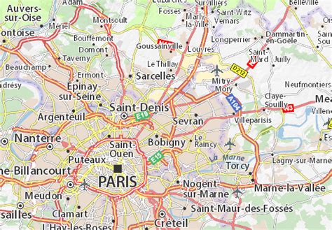 Le BlancMesnil, France Vector Map Classic Colors HEBSTREITS Sketches