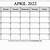 blank calendar april 2022 printable