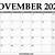 blank calendar november 2023 free printable