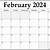 blank calendar template february 2023