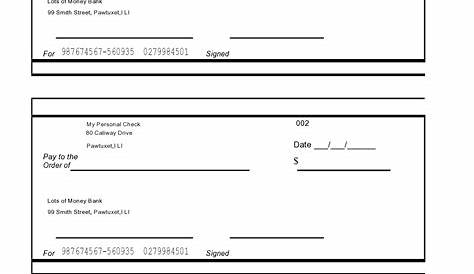 Blank Check Template Photos, Royalty Free Images, Graphics Regarding