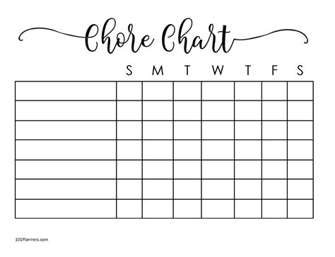 Blank Chore Charts Printable: A Comprehensive Guide
