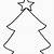 blank christmas tree outline