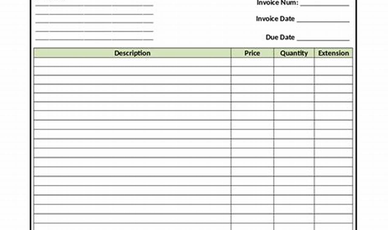 Blank Invoice Example: A Comprehensive Guide for Efficient Billing