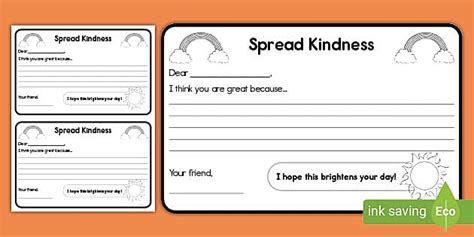 Blank Kindness Cards Printable: Spread Love And Kindness In Style