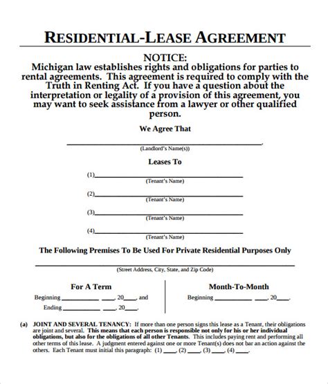 12+ Lease Agreement Templates Free Word, Excel & PDF Formats, Samples