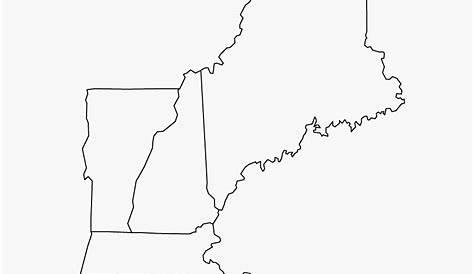 Blank Map New England