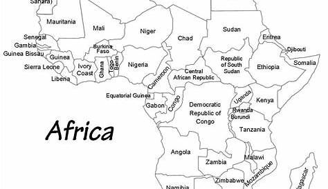 Blank Map Of Africa Countries And Capitals Geography For Kids n The Continent