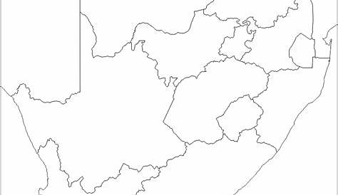 Blank Map Of South Africa To Label Printable Outline, Transparent