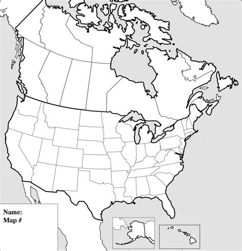 Blank Map Of Usa Canada And Mexico