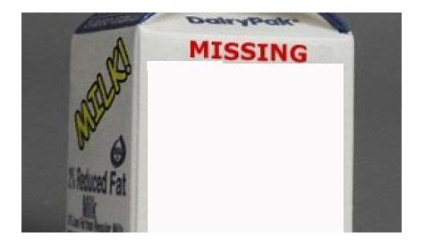 Blank Missing Milk Carton