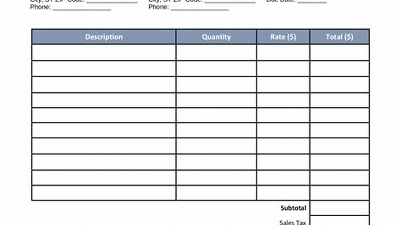 Blank Photography Invoice: A Comprehensive Guide