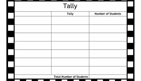 Blank Tally Mark Chart