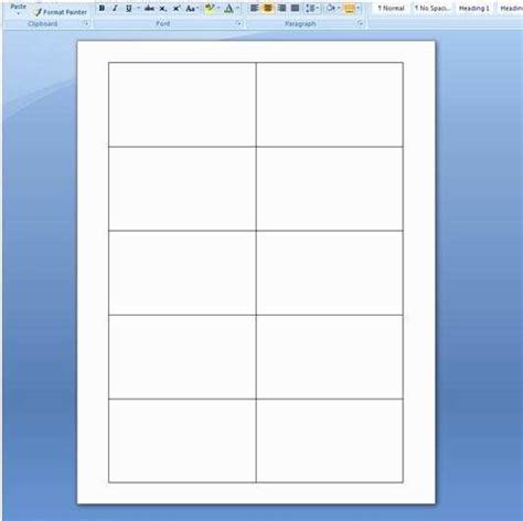 blank business card template for microsoft word