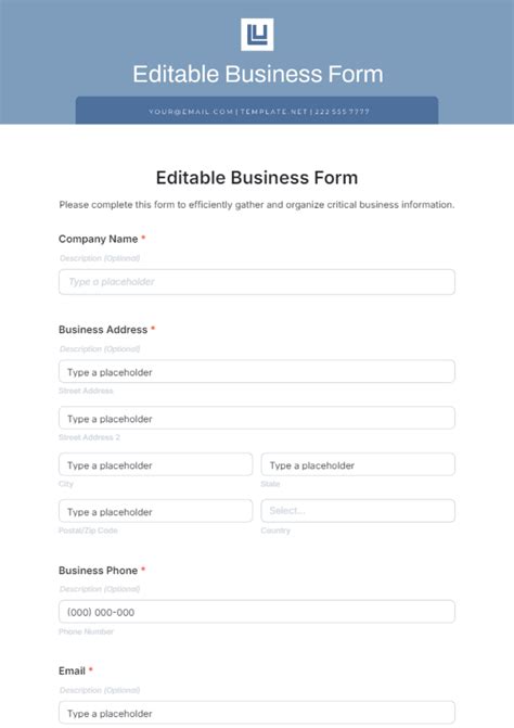 blank business form template maker