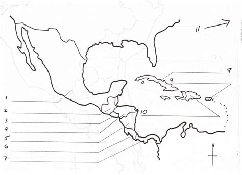 blank central america map quiz