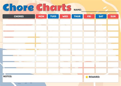 Blank Chore Charts Printable